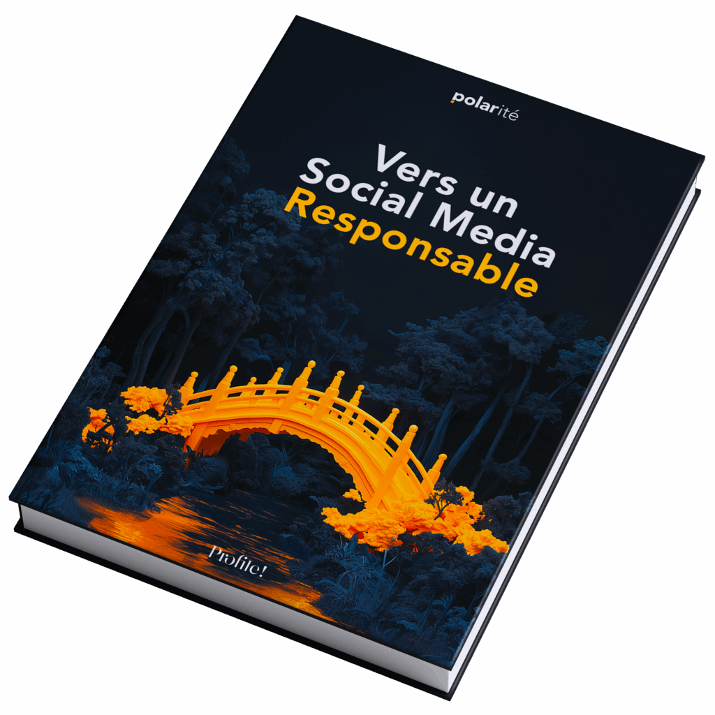 Visuel du rapport "Vers un Social Media Responsable" rédigé par l'Agence Polarité (par Agence Profile)